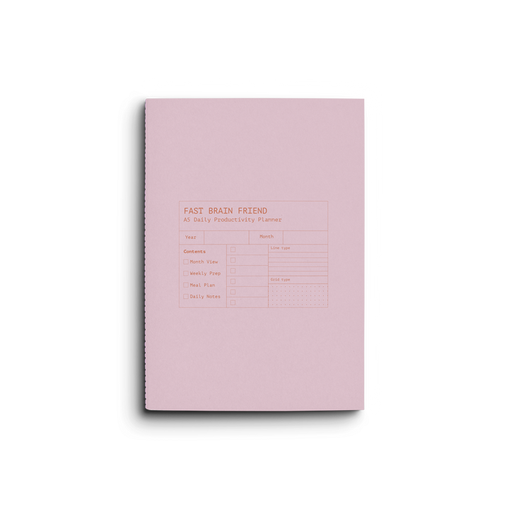 Fast Brain Daily Productivity Planner- Single Notebook: Musk Stick