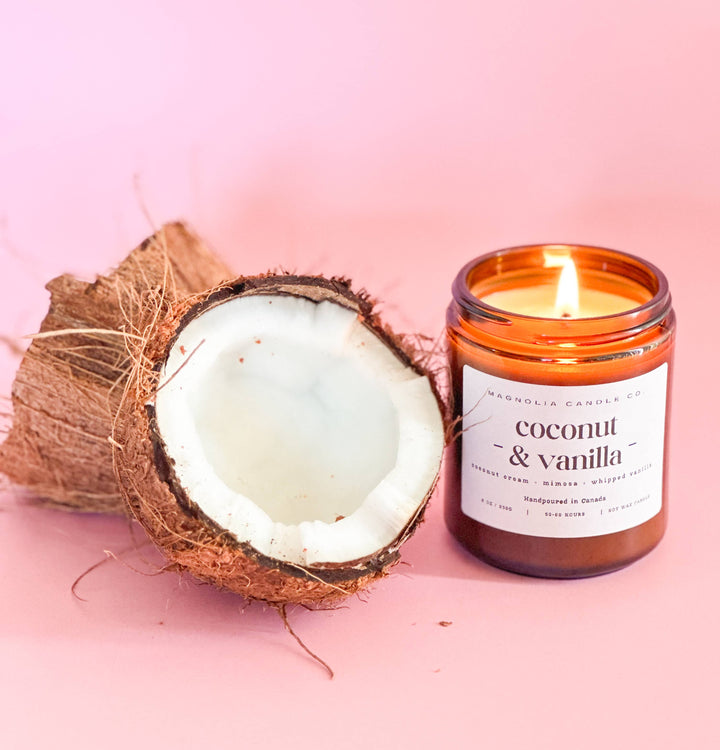 Coconut + Vanilla Candle-8oz