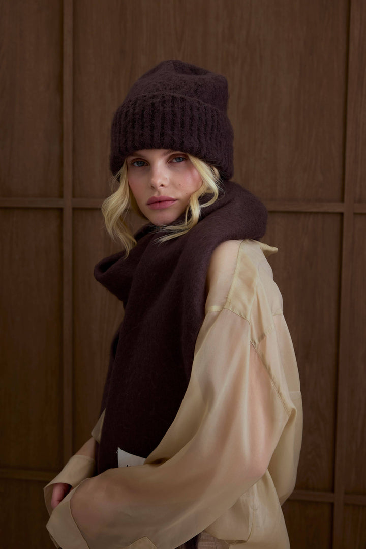 The Reykjavik Scarf - 100% Recycled - Ground Coffee