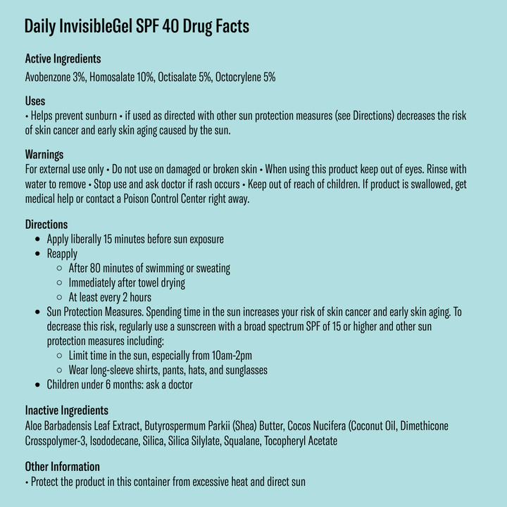 Bask SPF 40 Daily Invisible Gel Face Sunscreen
