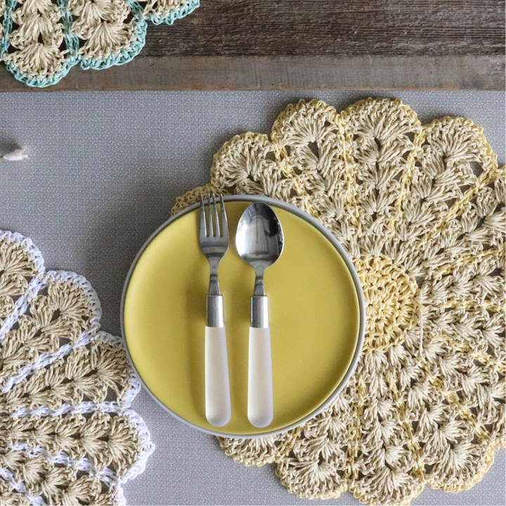 Daisy Woven Placemat - Butter Yellow