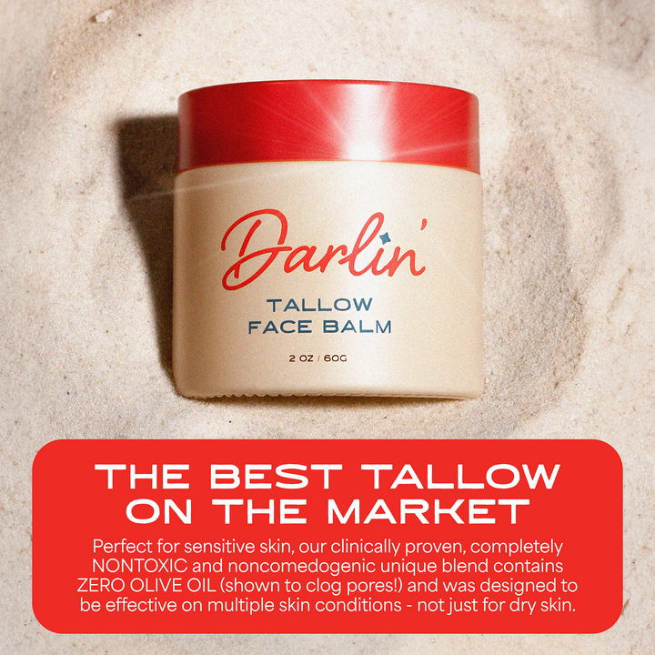 Tallow Face Balm | Natural Blue Tansy Skincare Moisturizer (NEW PKG)