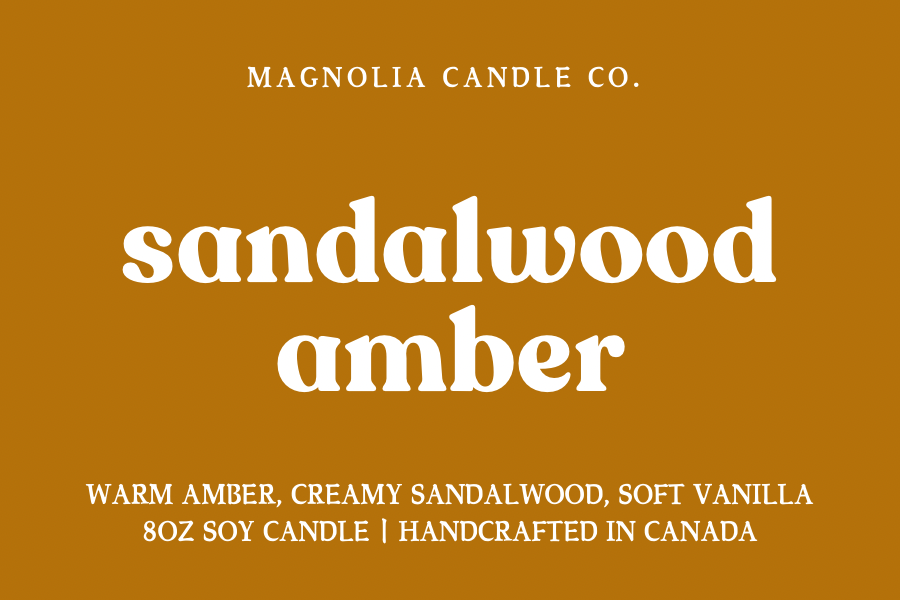 Sandalwood Amber Candle 8oz