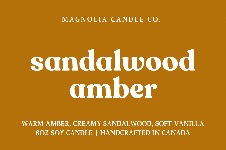 Sandalwood Amber Candle 8oz