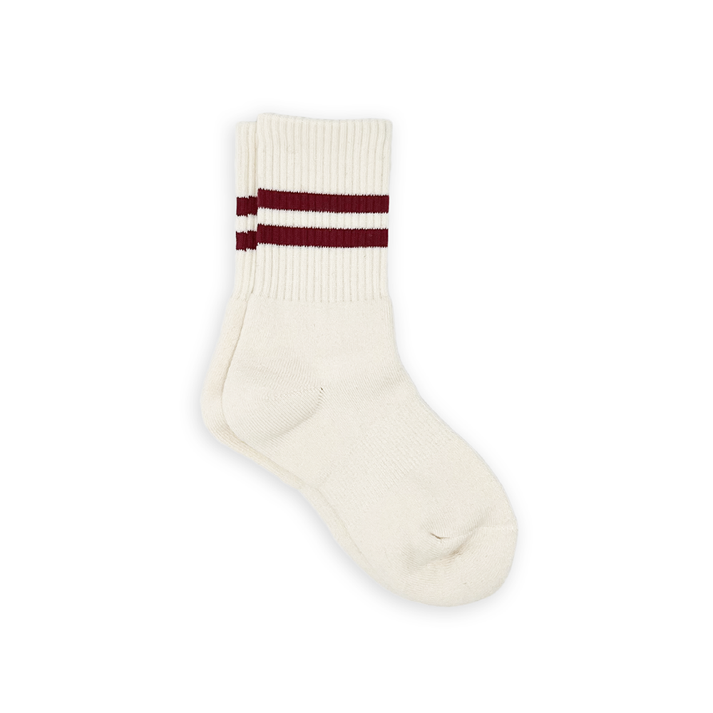 Men's Gym Socks: Mulberry Stripe