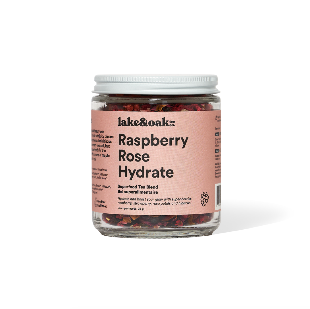 Raspberry Rose Hydrate - Superfood Tea Blend Jar