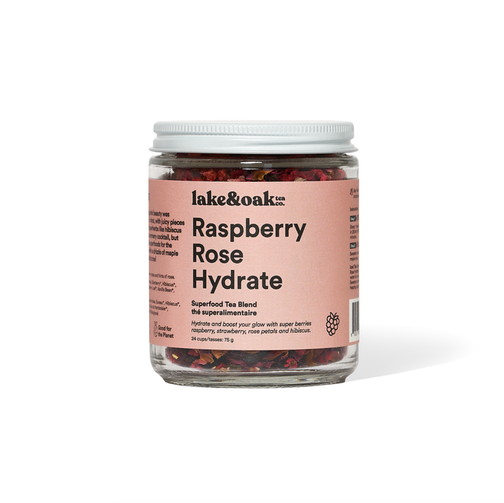 Raspberry Rose Hydrate - Superfood Tea Blend Jar