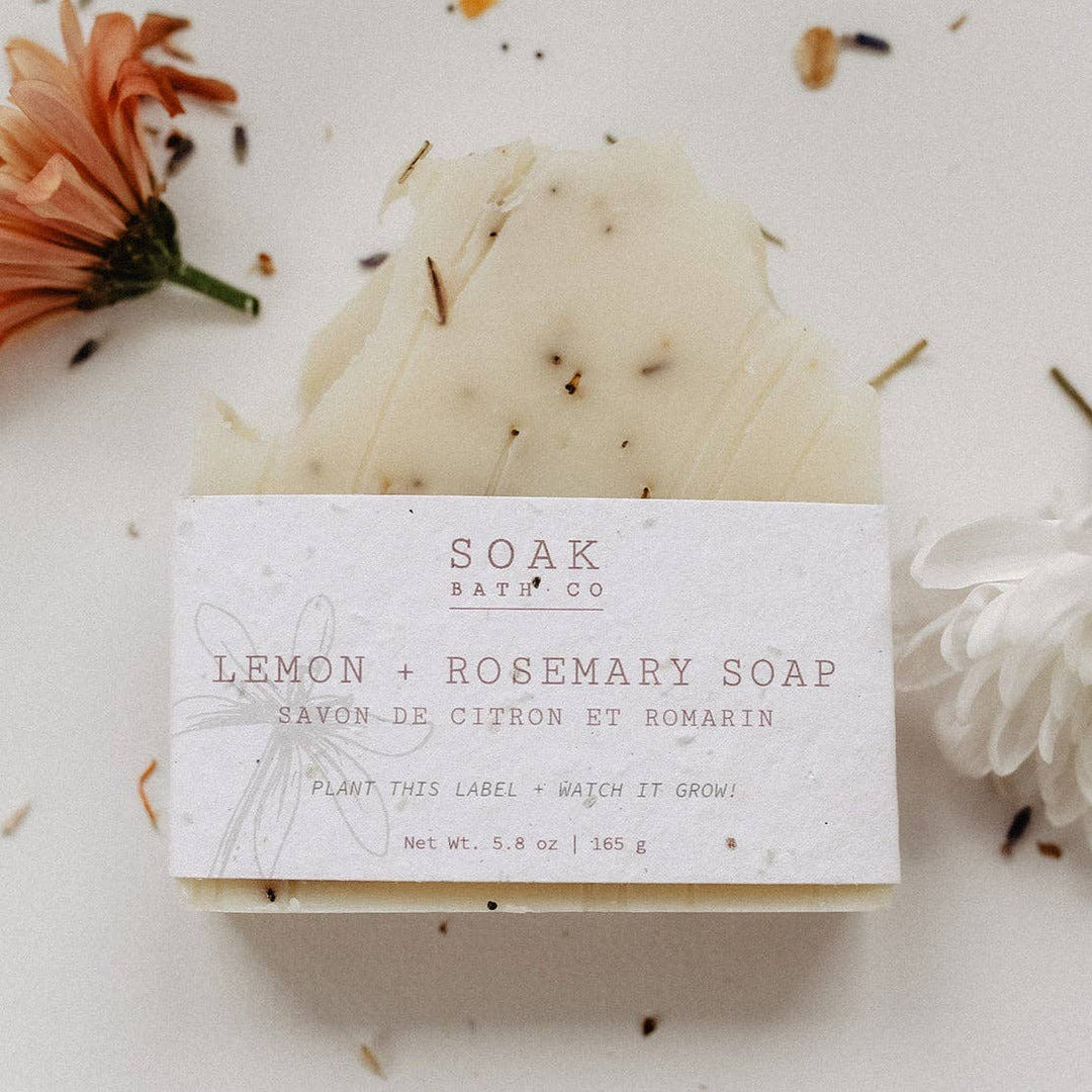 Lemon and Rosemary Soap Bar - Made in Canada