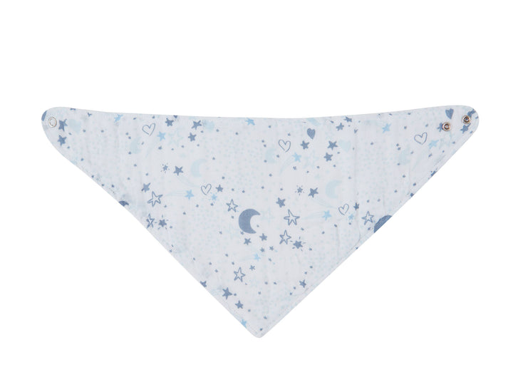 3 Pc Pack Muslin Bandana Bibs One Size- Blue