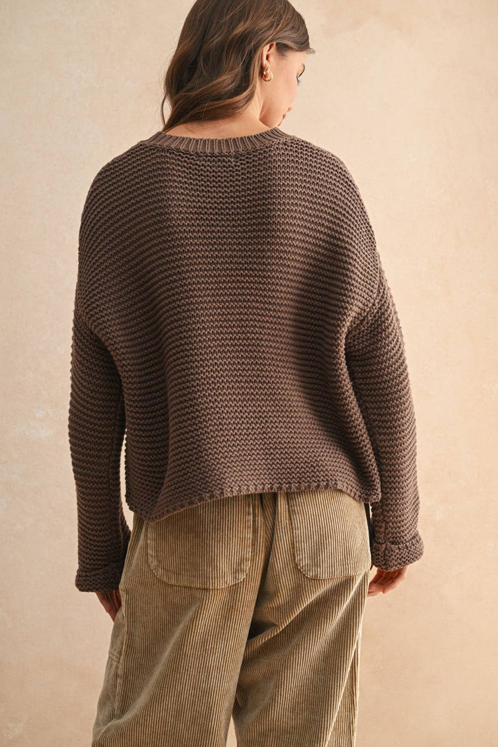 Hearth Knit Sweater - Chocolate