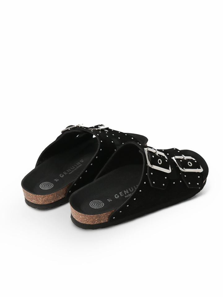 HONOLULU SANDAL - BLACK VELOUR