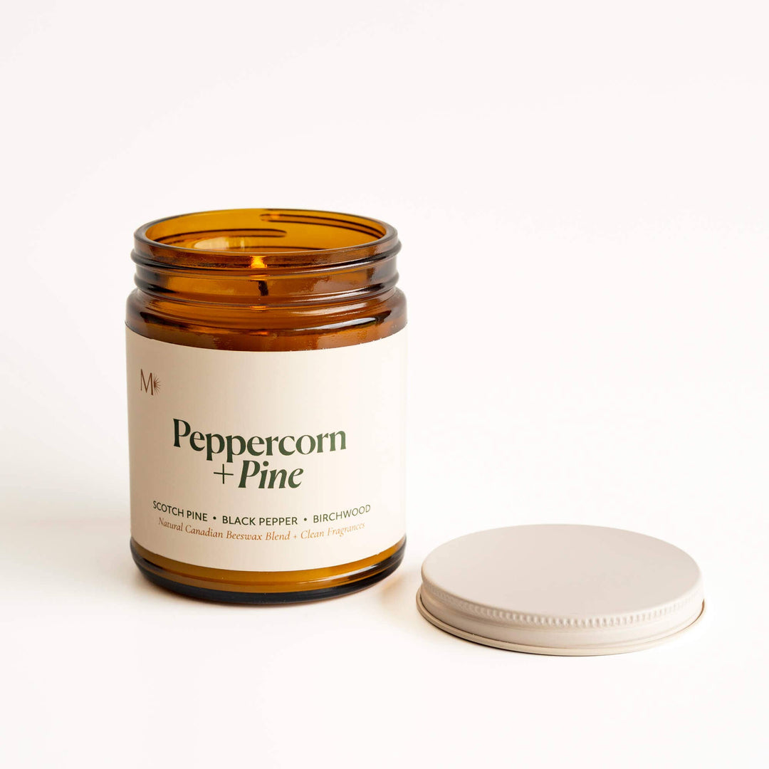 Peppercorn + Pine | Canadian Beeswax Candle