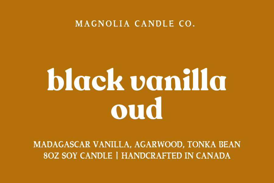 Black Vanilla & Oud Candle 8oz