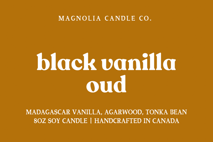 Black Vanilla & Oud Candle 8oz