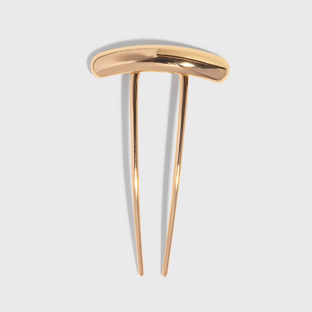 Mini Metal Barrette French Hair Pin - Gold