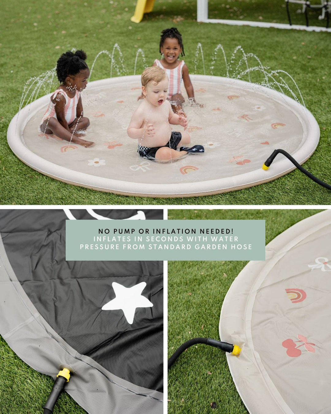 Sprinkler Splash Pad for Kids: Bows & Bloom