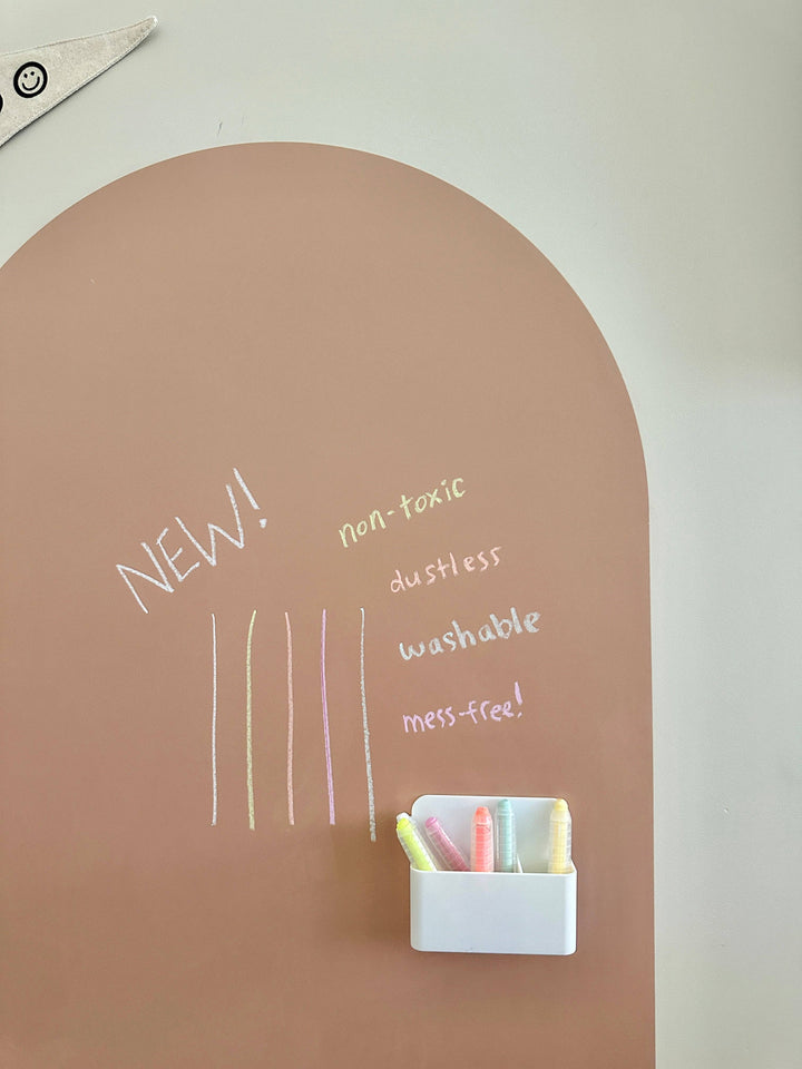 Dustless Chalk Crayons + Magnetic Holder Bundle: Neon