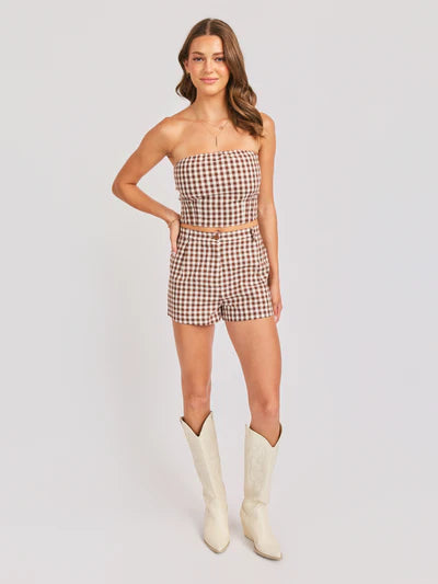 Mustang Gingham Tube Top