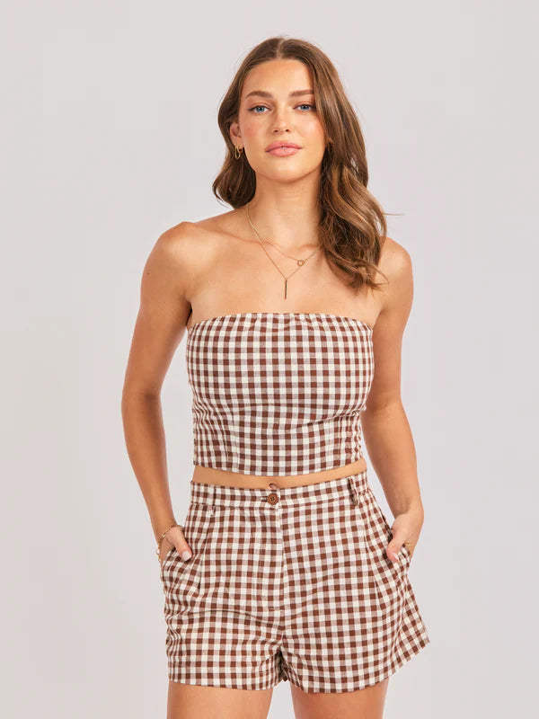 Mustang Gingham Tube Top