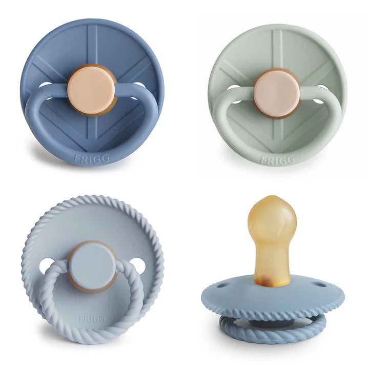 FRIGG Natural Rubber Pacifier 4-Pack- 0-6 Months