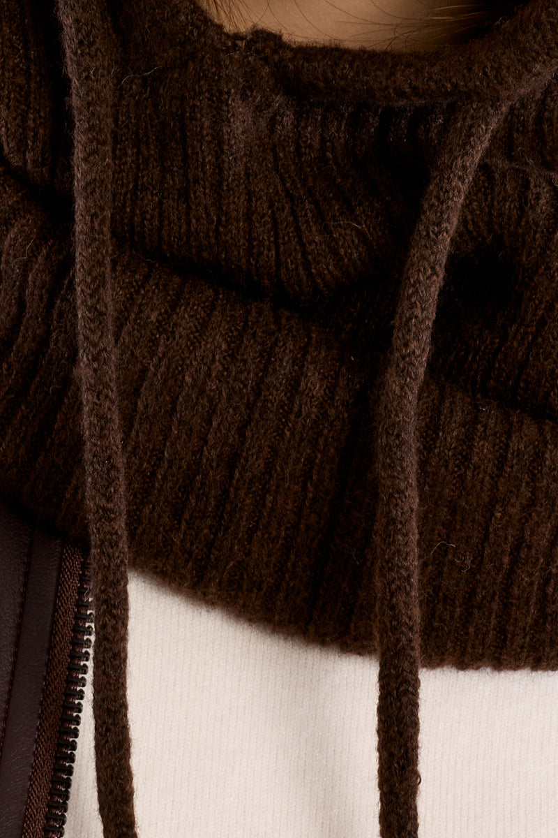 Knit Hood- Chocolate