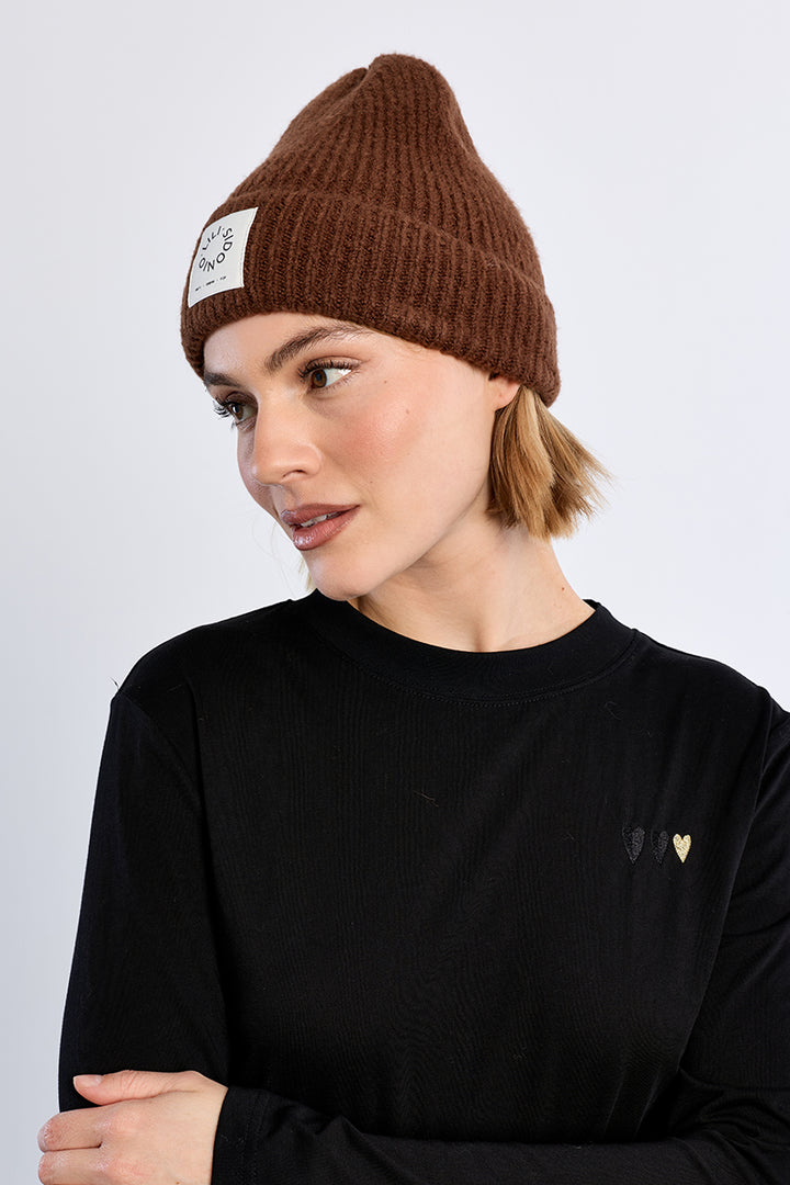 Chocolate Knitted Beanie