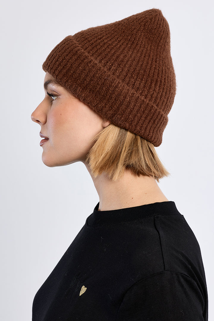 Chocolate Knitted Beanie