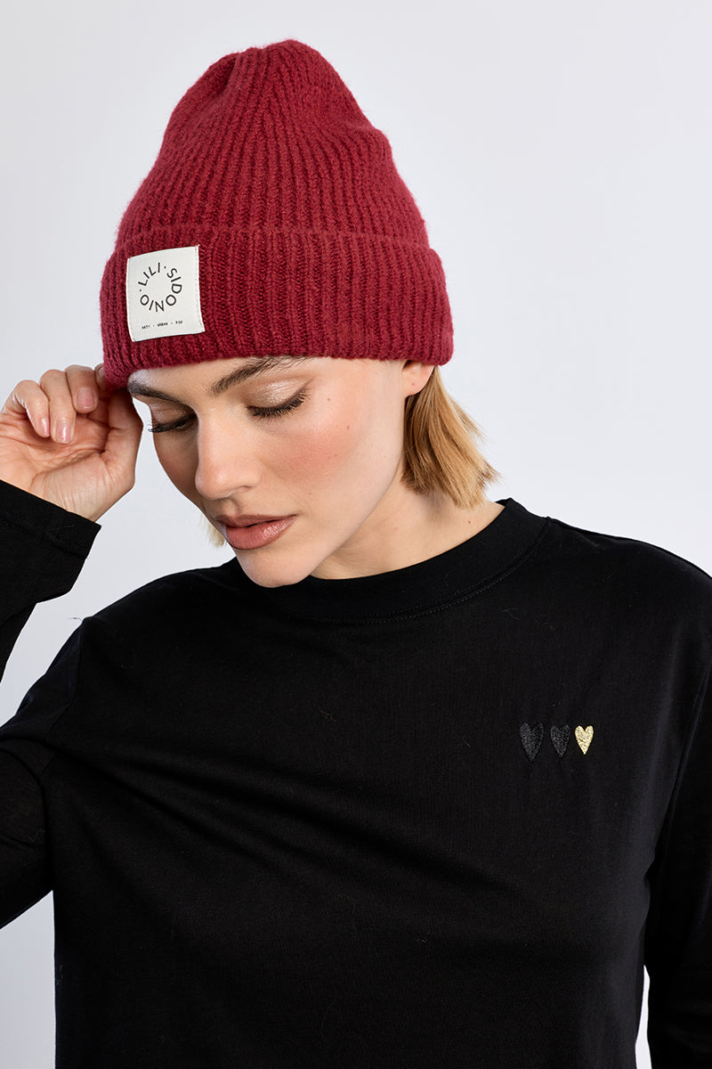Bordeaux Knitted Beanie