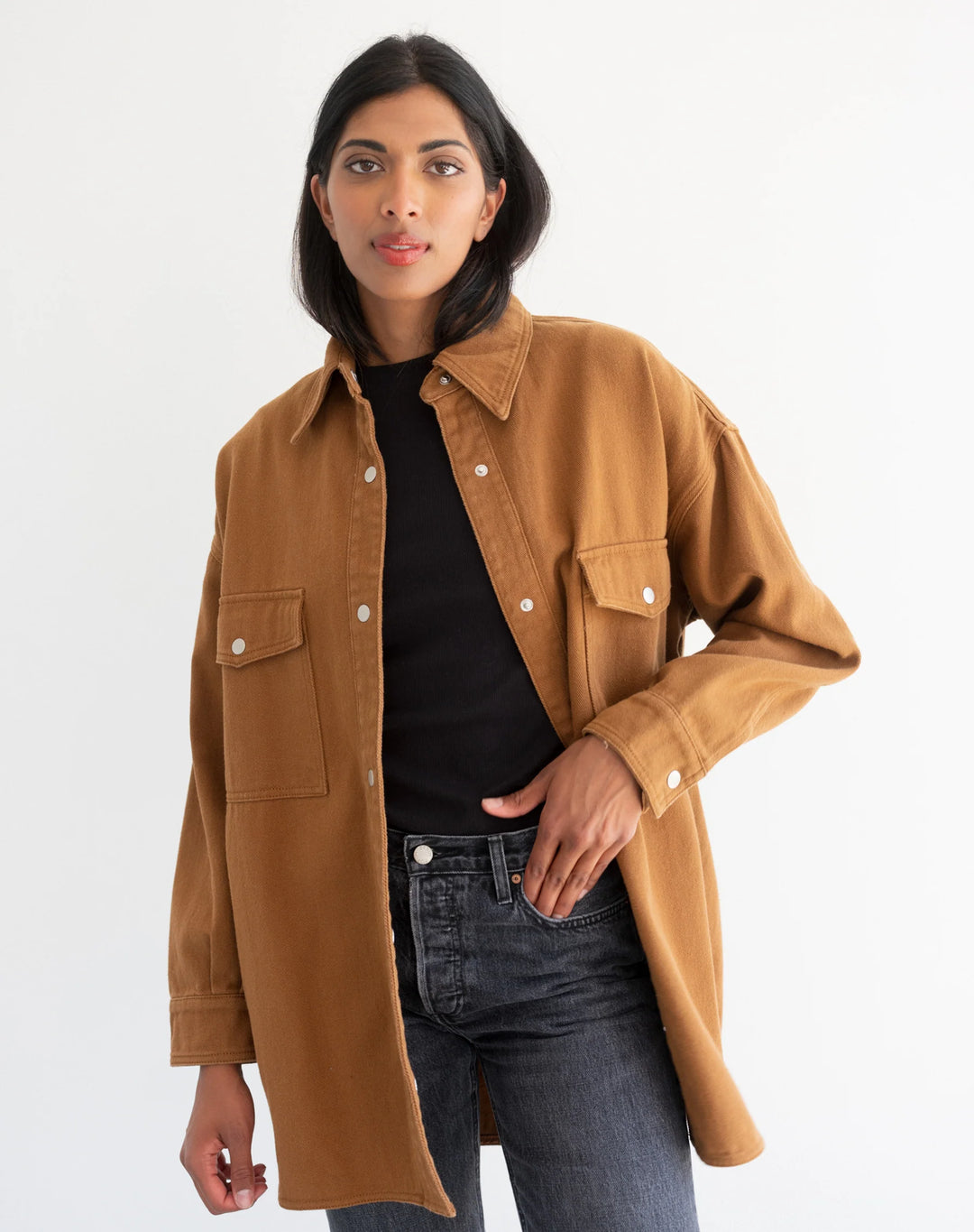 Shania Denim Twill Jacket - Chesnut