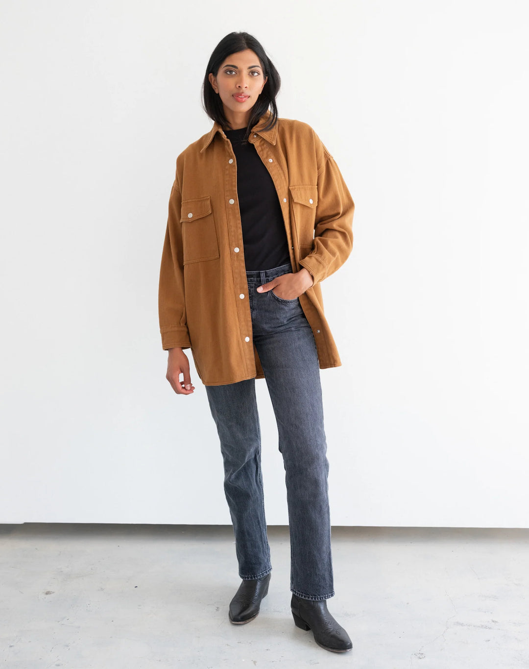 Shania Denim Twill Jacket - Chesnut