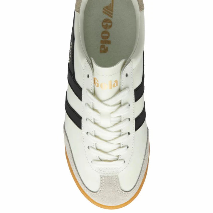 Gola Torpedo Leather Sneakers - Off White/Black/Gold