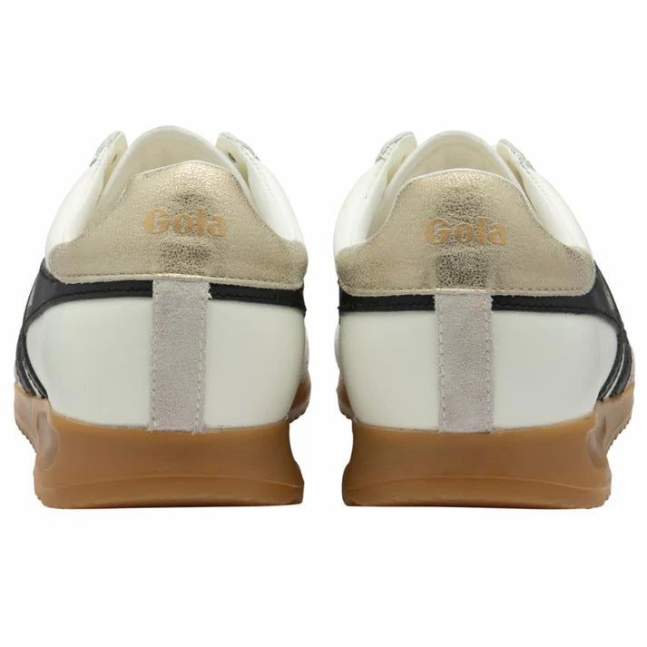 Gola Torpedo Leather Sneakers - Off White/Black/Gold