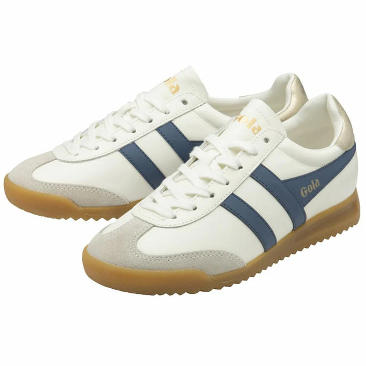 Gola Torpedo Leather Sneakers - Off White/Moonlight/Gold