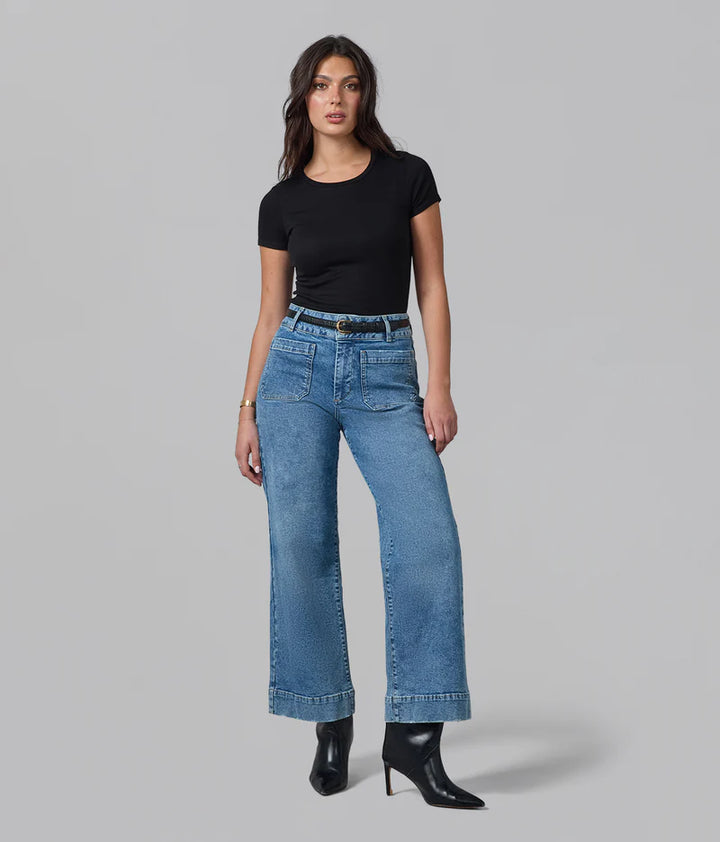 Colette High Rise Wide Leg Jeans - Morning Day Light