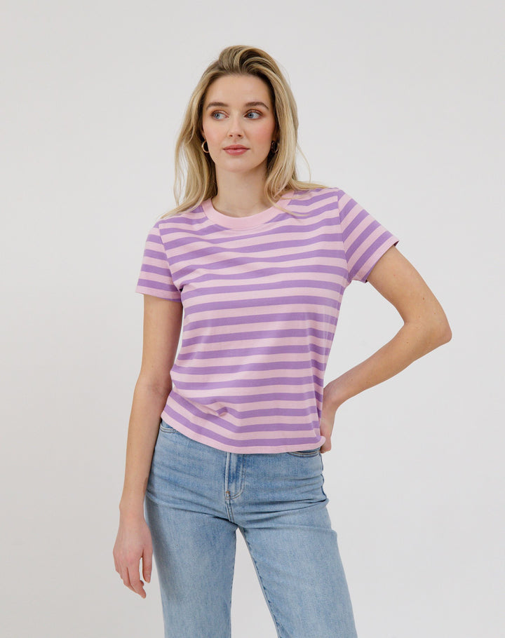 The Paris Tee - Powder Pink/Lavender
