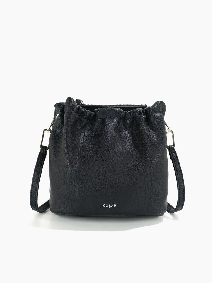 Florence Crossbody Bucket Bag - Black