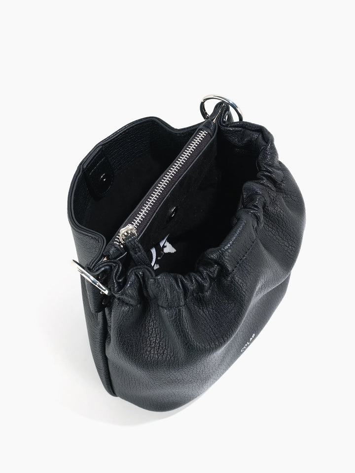 Florence Crossbody Bucket Bag - Black