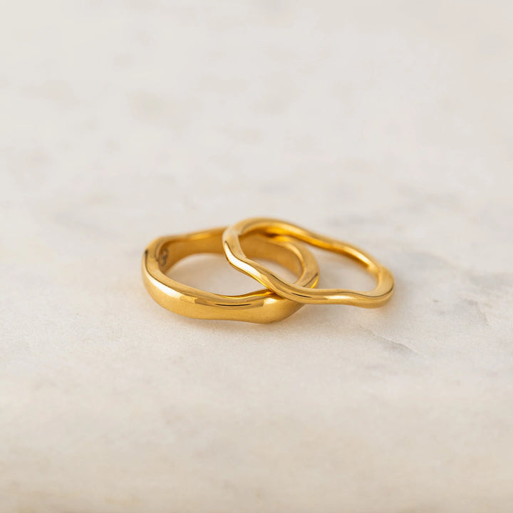 Coral Ring Set- Gold