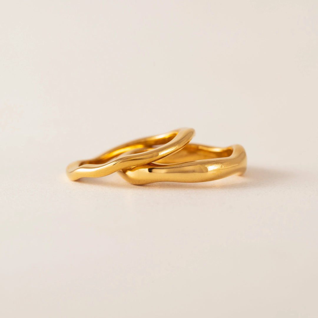 Coral Ring Set- Gold