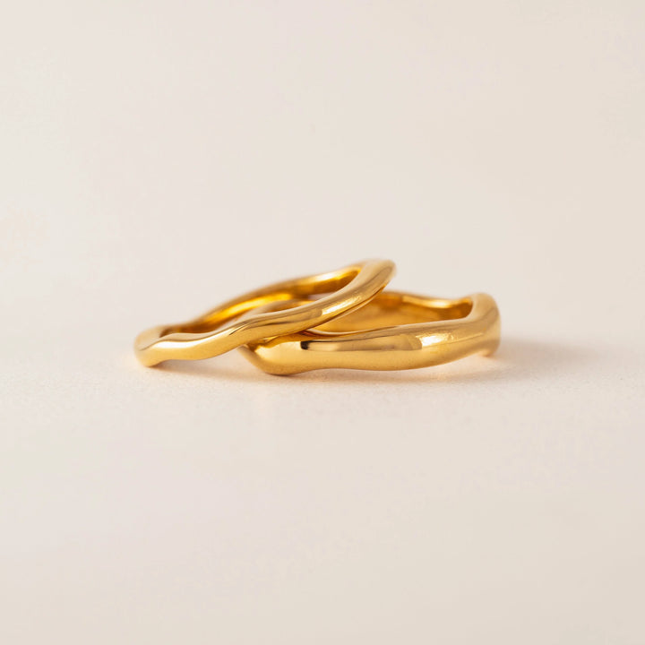 Coral Ring Set- Gold