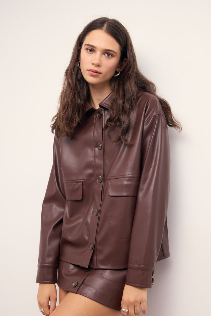Sigrid Faux Leather Jacket