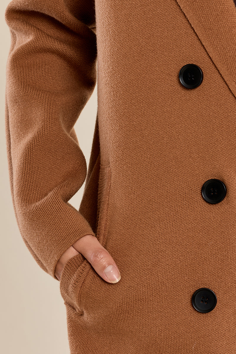 Long Blazer Coat- Camel
