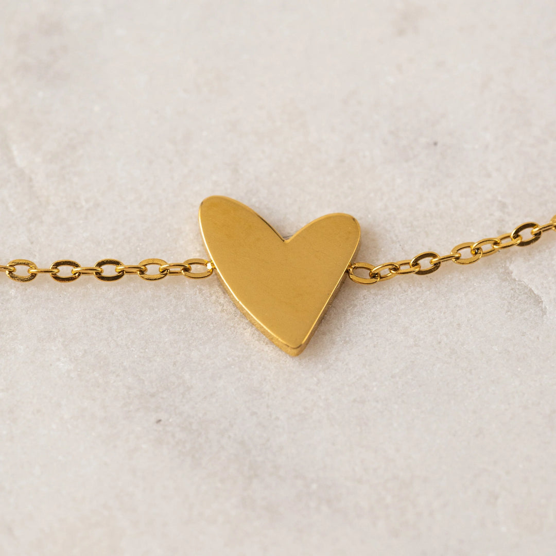 Flirt Heart Bracelet- Gold