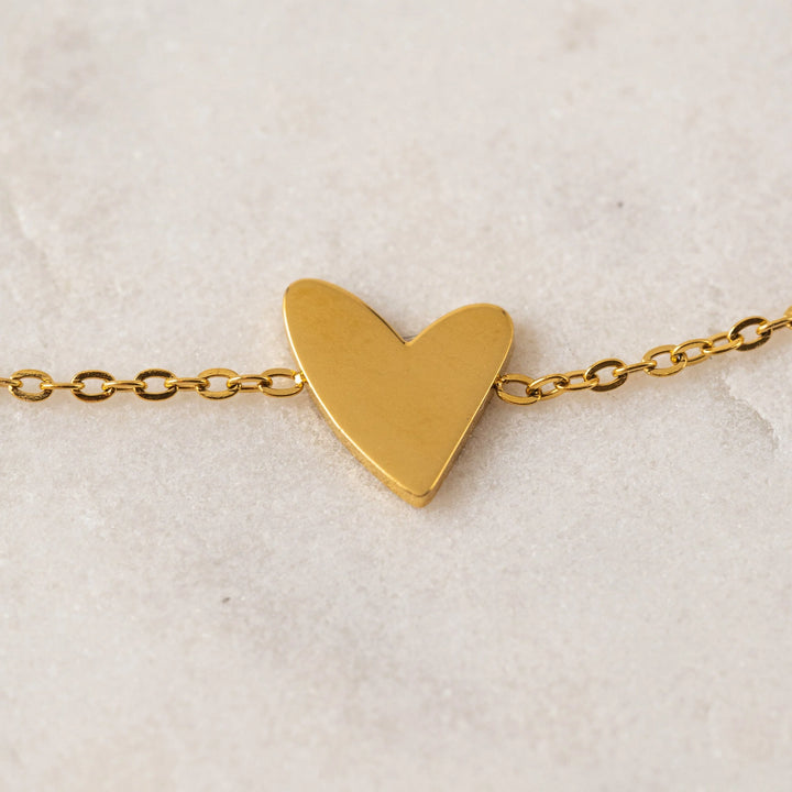 Flirt Heart Bracelet- Gold