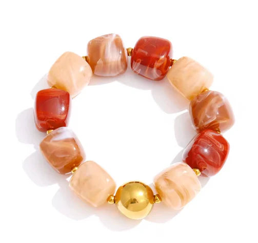 Golden Spice Beaded Bracelet