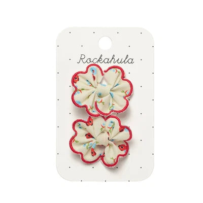 Martha Ditsy Scalloped Bow Clips