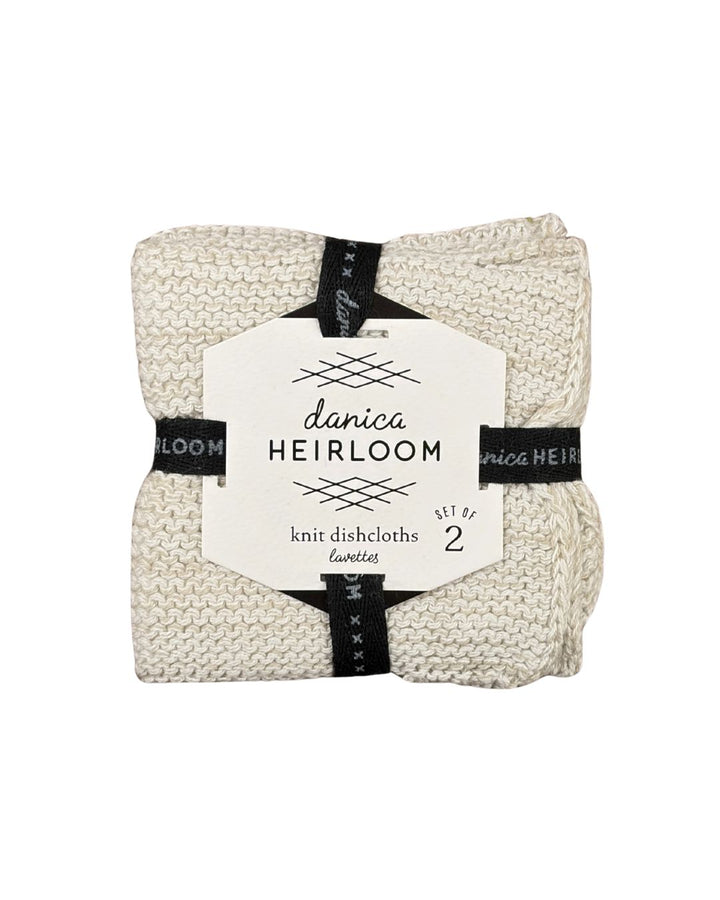 Danica Knit Dishcloths Set of 2 - Dove Grey