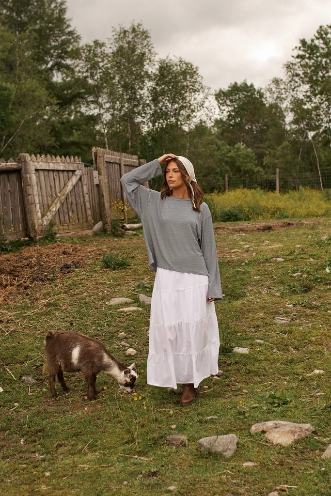 Anae Long Sleeve - Blue Stripe