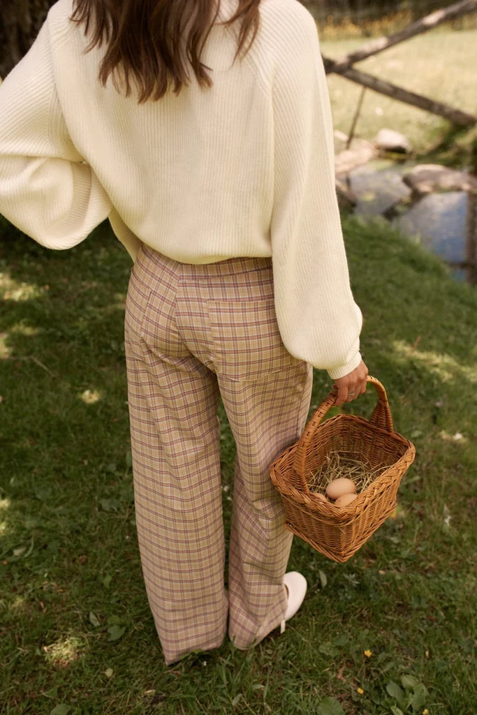 Harper Straight Plaid Pants