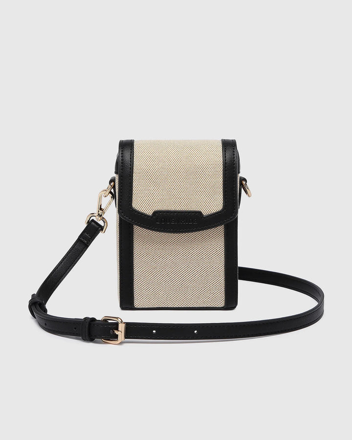 LOUENHIDE - YOKO CANVAS PHONE BAG Black